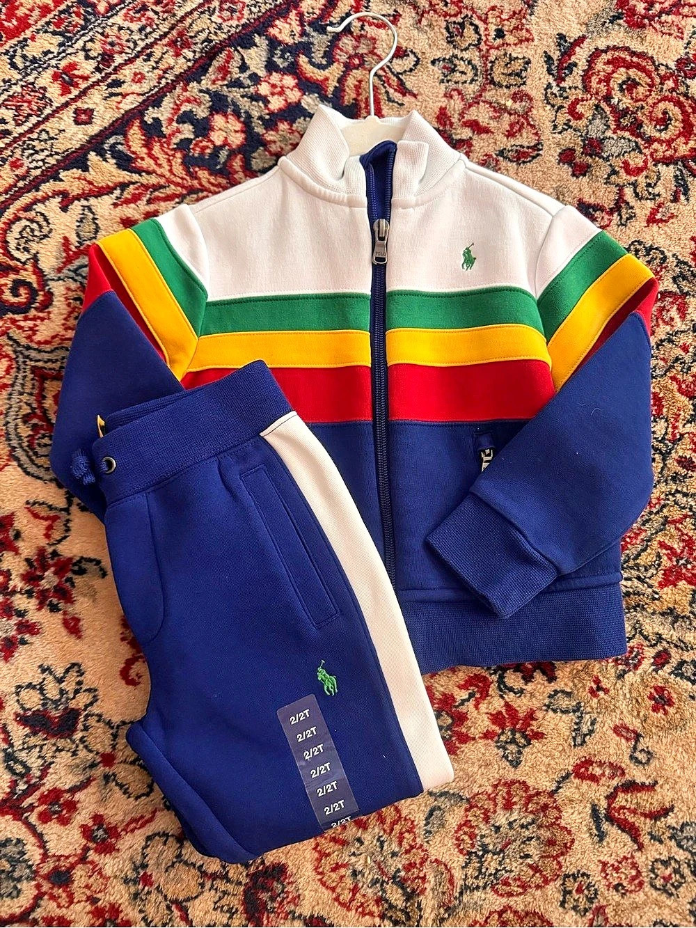 Polo Ralph Lauren Multi-Stripe Track Jacket and Jogger Set Jogger Set Boys 2T